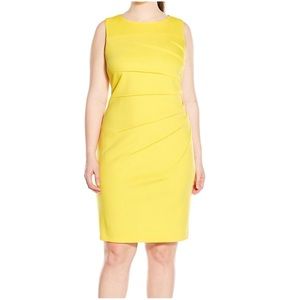 Calvin Klein Starburst Side Rouche Sheath Dress
